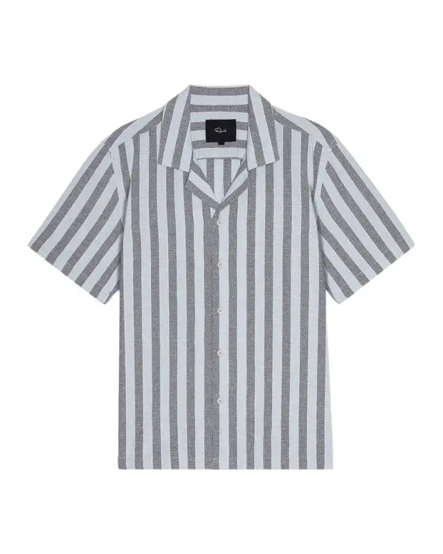 Rails Men 's Cotton Fielder Stripe Camp Shirt