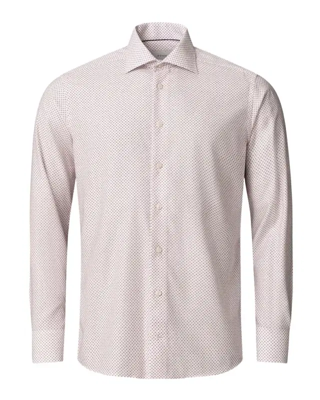 Eton Men 's Signature Twill Geo-Print Dress Shirt