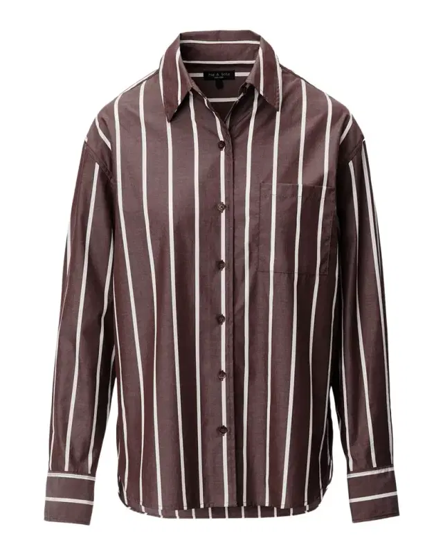 rag & bone Connie Stripe Long-Sleeve Shirt