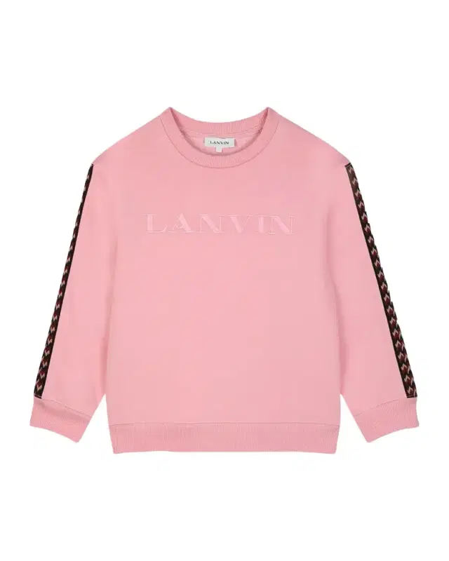 Lanvin Girl 's Logo-Embroidered Cotton Sweatshirt, Size 8-14