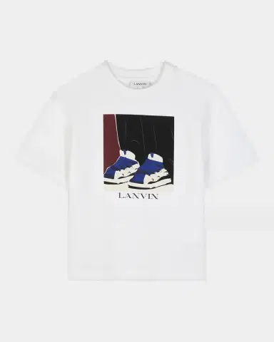 Lanvin Boy's Logo Curb-Print Cotton T-Shirt, Size 8-14 | Thumbnail 2