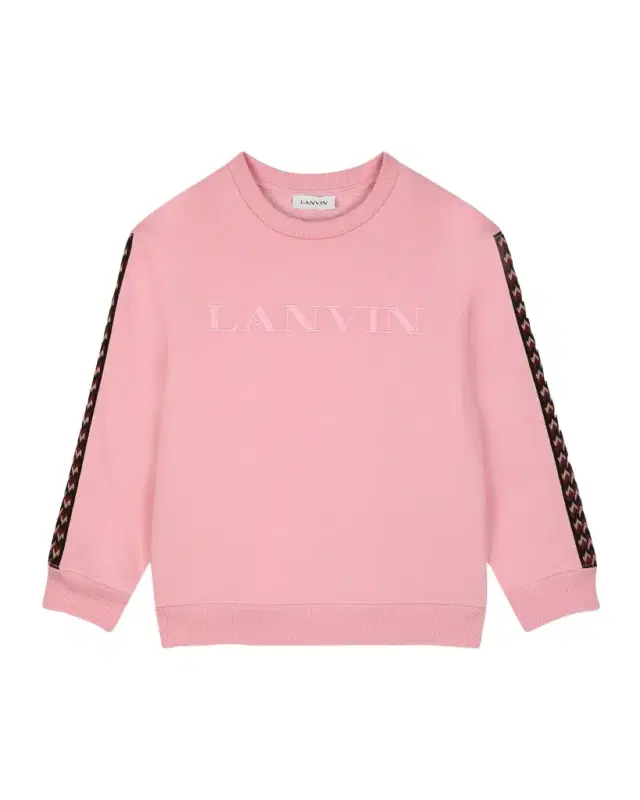 Lanvin Girl 's Logo-Embroidered Cotton Sweatshirt, Size 4-6