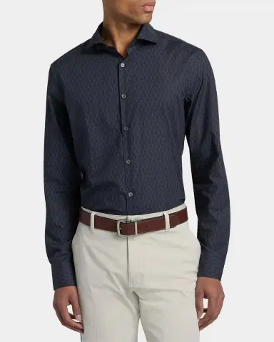Canali Men's Tonal Frecchia Sport Shirt | Thumbnail 4