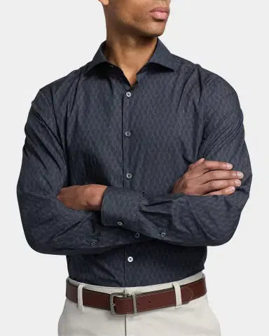 Canali Men's Tonal Frecchia Sport Shirt | Thumbnail 5