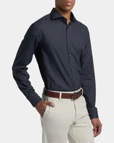 Canali Men's Tonal Frecchia Sport Shirt | Thumbnail 7