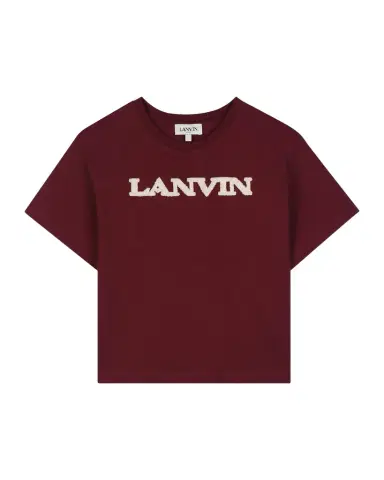 Lanvin Girl 's Logo-Embroidered Cotton T-Shirt, Size 8-14 | Thumbnail 1