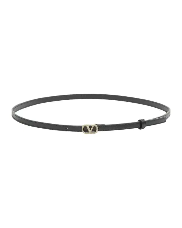 Valentino Garavani VLogo Leather Signature Belt