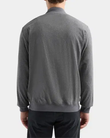 Kiton Men's Cotton Jersey Bomber Jacket | Thumbnail 3 Kiton Men's Cotton Jersey Bomber Jacket | Thumbnail 3
