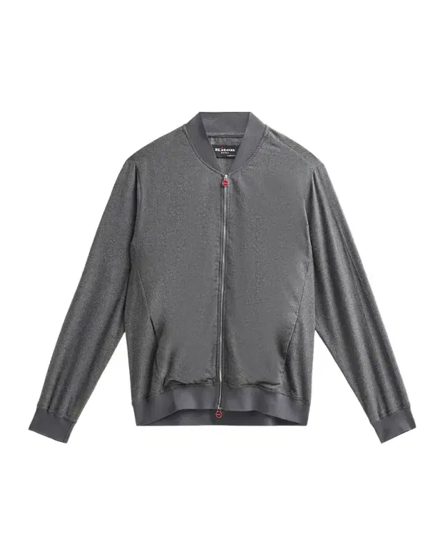 Kiton Men 's Cotton Jersey Bomber Jacket