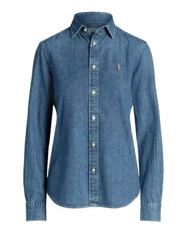 Polo Ralph Lauren Embroidered-Logo Denim Shirt | Thumbnail 1