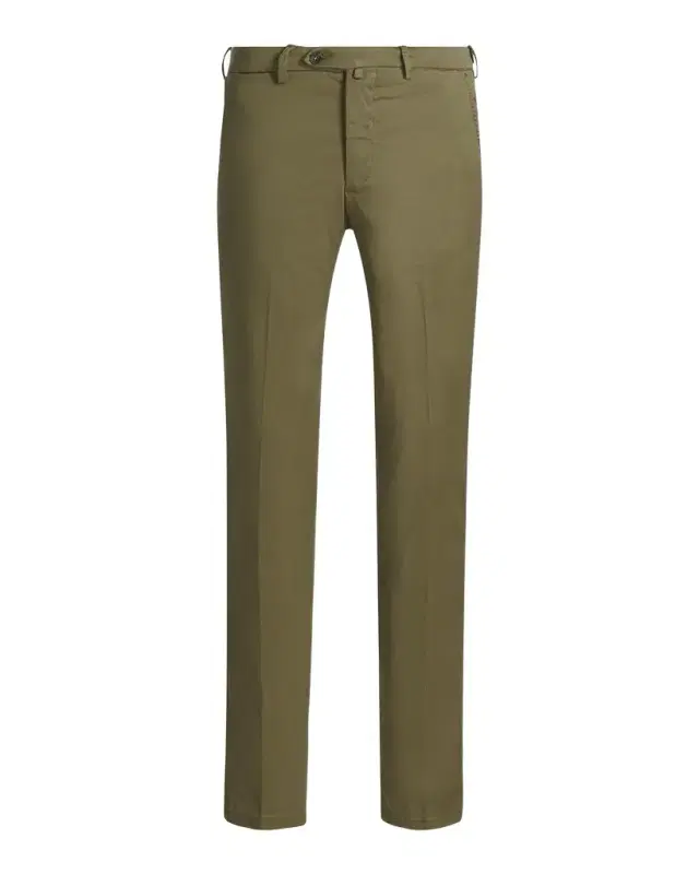 Sartorio Men 's Flat-Front Cotton-Blend Trousers