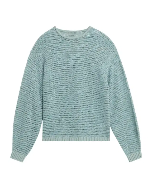Guest in Residence Open Stripe Crewneck Sweater
