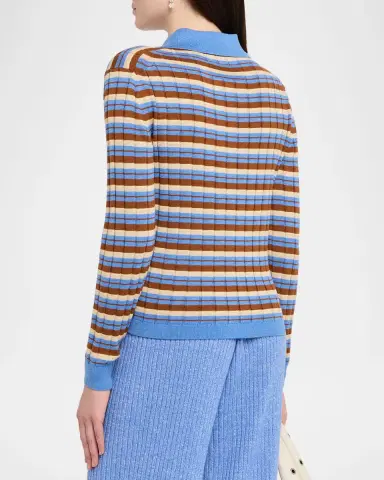 Guest In Residence Striped Track Polo | Thumbnail 3