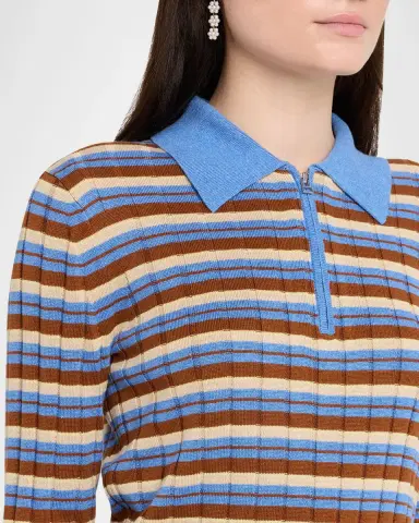 Guest In Residence Striped Track Polo | Thumbnail 5