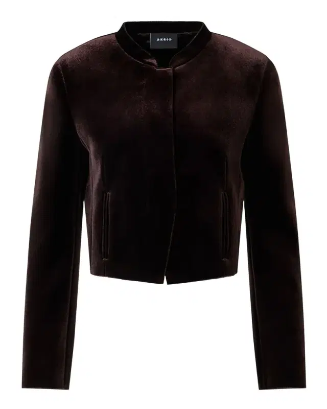 Akris Kadet Velvet Neoprene Short Jacket
