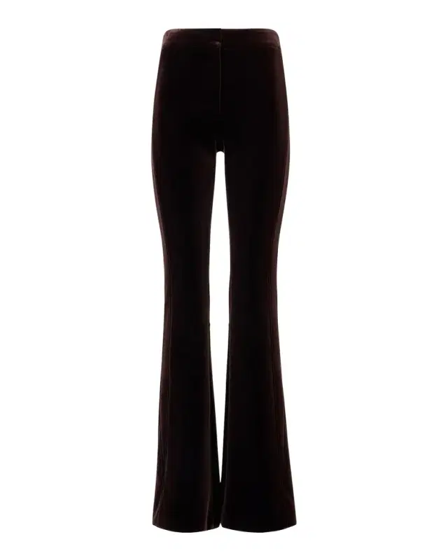 Akris Faris Neoprene Velvet Bootcut-Leg Pants
