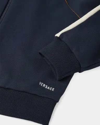 Versace Boy's Greek Contrast Fleece Zip Sweatshirt | Thumbnail 3