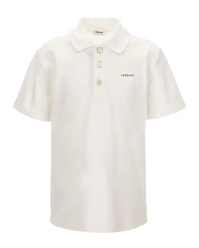 Versace Boy 's Embroidered Cotton Pique Polo Shirt, Size -1