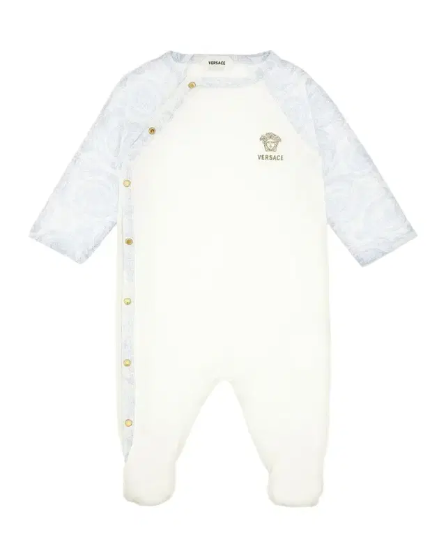 Versace Boy 's Medusa Embroidered Cotton Jersey Bodysuit, Size 1M-6M