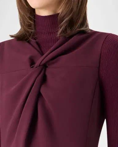Akris Turtleneck Cashmere-Silk Rib Seamless Sweater | Thumbnail 3
