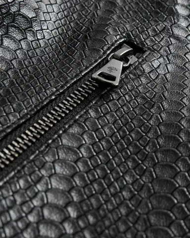 John Varvatos Men 's Benjamin Snakeskin-Embossed Leather Jacket | Thumbnail 6 John Varvatos Men 's Benjamin Snakeskin-Embossed Leather Jacket | Thumbnail 6