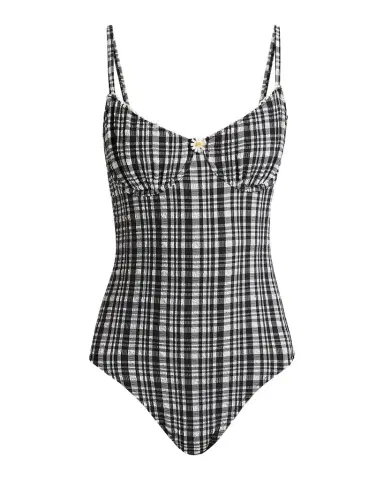 Solid & Striped The Taylor Plaid Seersucker One-Piece Swimsuit | Thumbnail 1 Solid & Striped The Taylor Plaid Seersucker One-Piece Swimsuit | Thumbnail 1