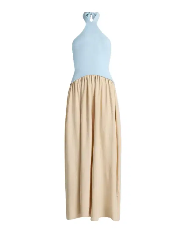 Solid and Striped The Jordan Colorblocked Halter Maxi Dress