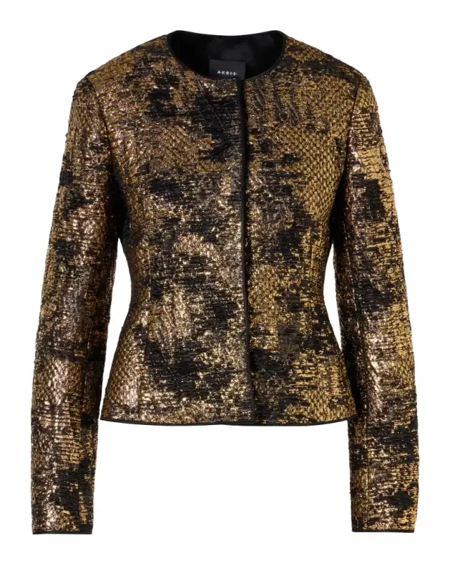 Akris Kelis Metallic Jacquard Jacket