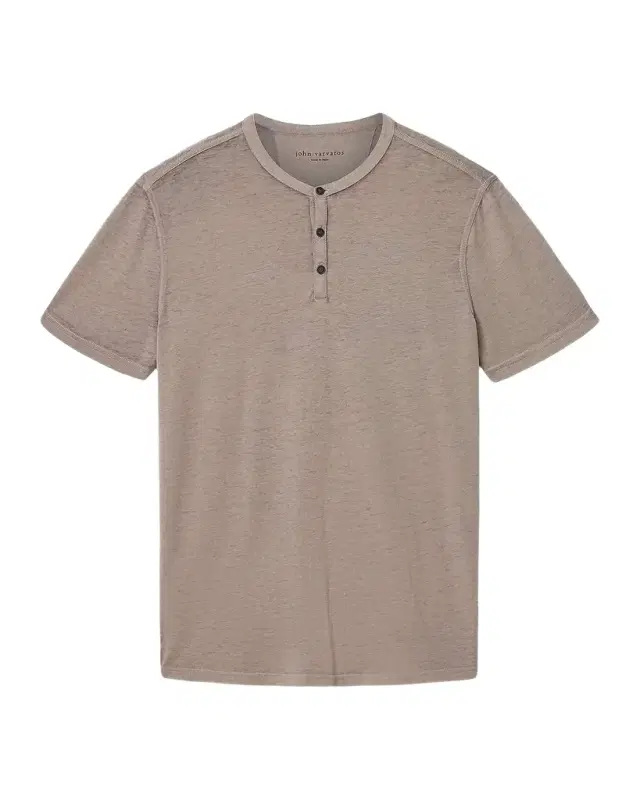 John Varvatos Men 's Duke Short-Sleeve Henley