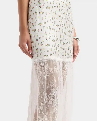 Cami NYC Flo Lace-Trim Midi Skirt | Thumbnail 3