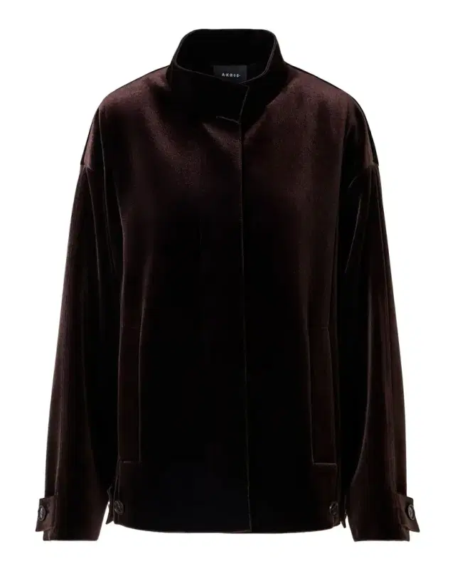 Akris Huma Velvet Neoprene Parka Jacket