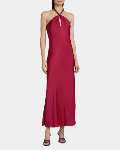 Cami NYC Giulia Beaded Halter Maxi Dress | Thumbnail 4