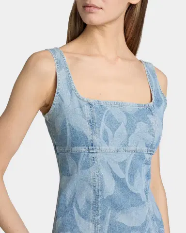Rails Altadena Floral Cotton Denim Sheath Mini Dress | Thumbnail 5