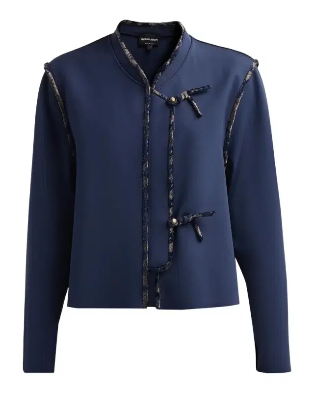 Giorgio Armani Brocade-Trim Jacket
