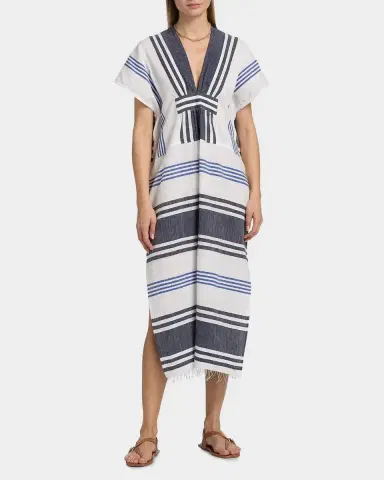 Lemlem Gasira Striped Cotton Caftan Cover-Up | Thumbnail 2