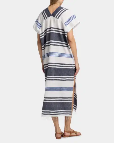 Lemlem Gasira Striped Cotton Caftan Cover-Up | Thumbnail 3