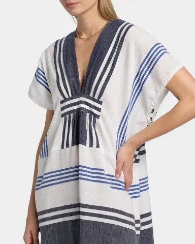 Lemlem Gasira Striped Cotton Caftan Cover-Up | Thumbnail 5