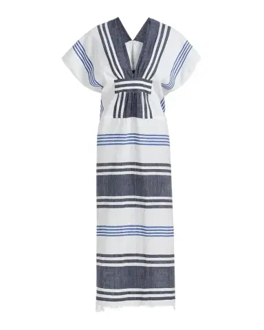 Lemlem Gasira Striped Cotton Caftan Cover-Up | Thumbnail 1