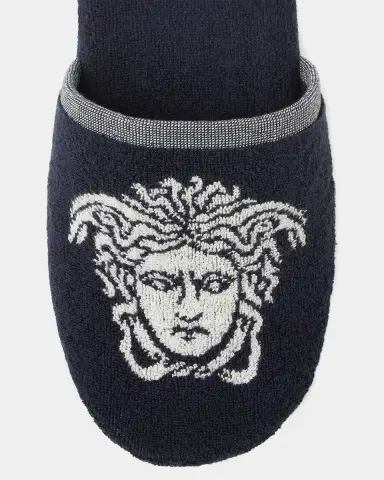 Versace Jacquard Medusa Terry Cotton Bath Slippers | Thumbnail 3 Versace Jacquard Medusa Terry Cotton Bath Slippers | Thumbnail 3