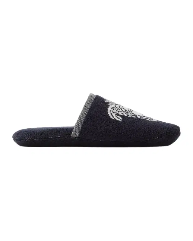 Versace Jacquard Medusa Terry Cotton Bath Slippers