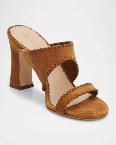 Cinq a Sept Kora 100MM Suede Slip-On Sandals | Thumbnail 2