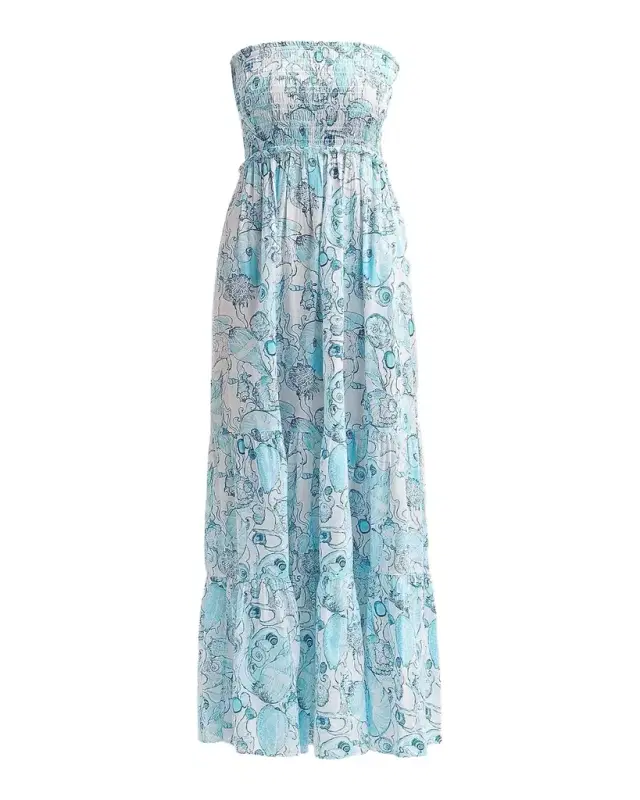 Lilly Pulitzer Anali Printed Strapless Cover-Up Midi Dress