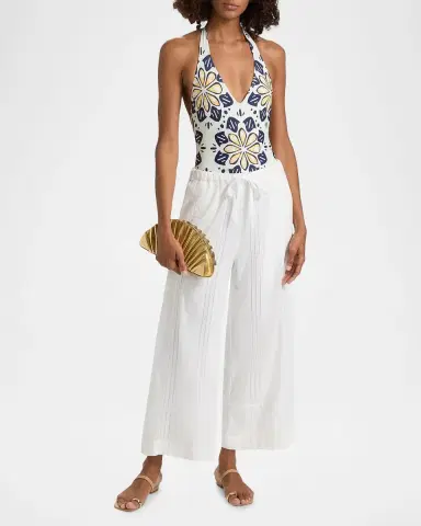 Lemlem Desta Cotton Drawstring Pants | Thumbnail 2 Lemlem Desta Cotton Drawstring Pants | Thumbnail 2