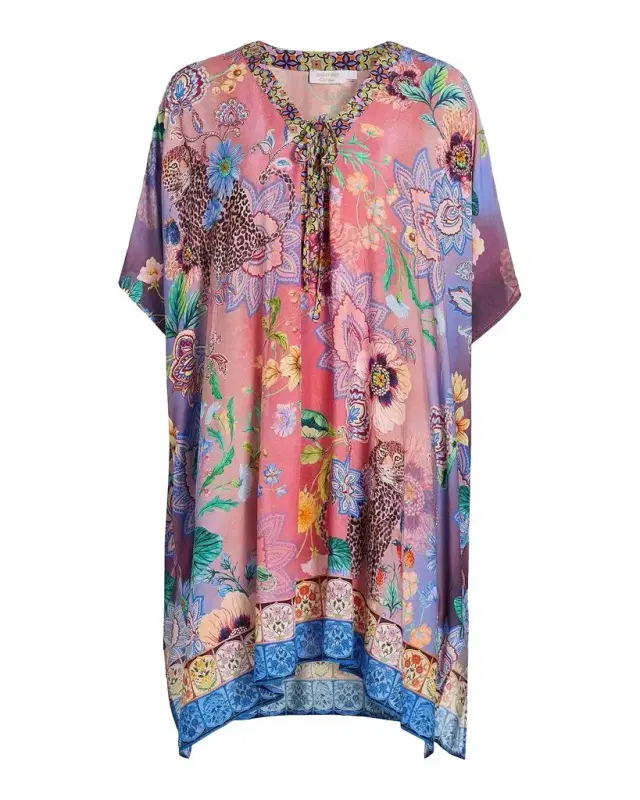Johnny Was The Short Lilliana Print Caftan Dress