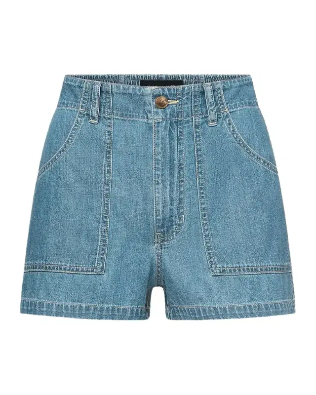 Veronica Beard Sally Cotton Denim Shorts