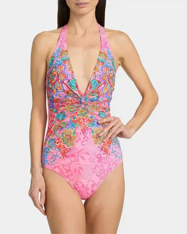 Johnny Was Roisin Floral Twisted One-Piece Swimsuit | Thumbnail 4