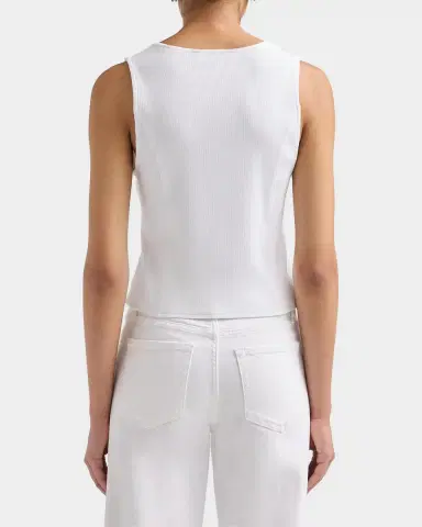 Veronica Beard Quenby Stretch-Cotton Sleeveless Top | Thumbnail 3