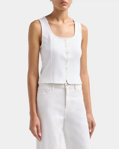 Veronica Beard Quenby Stretch-Cotton Sleeveless Top | Thumbnail 4