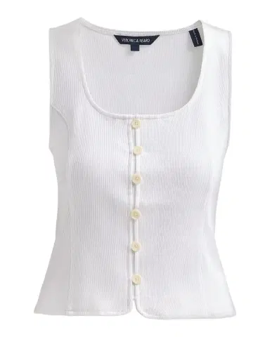 Veronica Beard Quenby Stretch-Cotton Sleeveless Top | Thumbnail 1