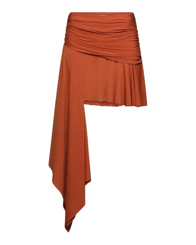 Et Ochs Emerson Side Drape Mini Skirt
